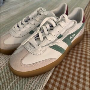 Gola White & Green Trainers